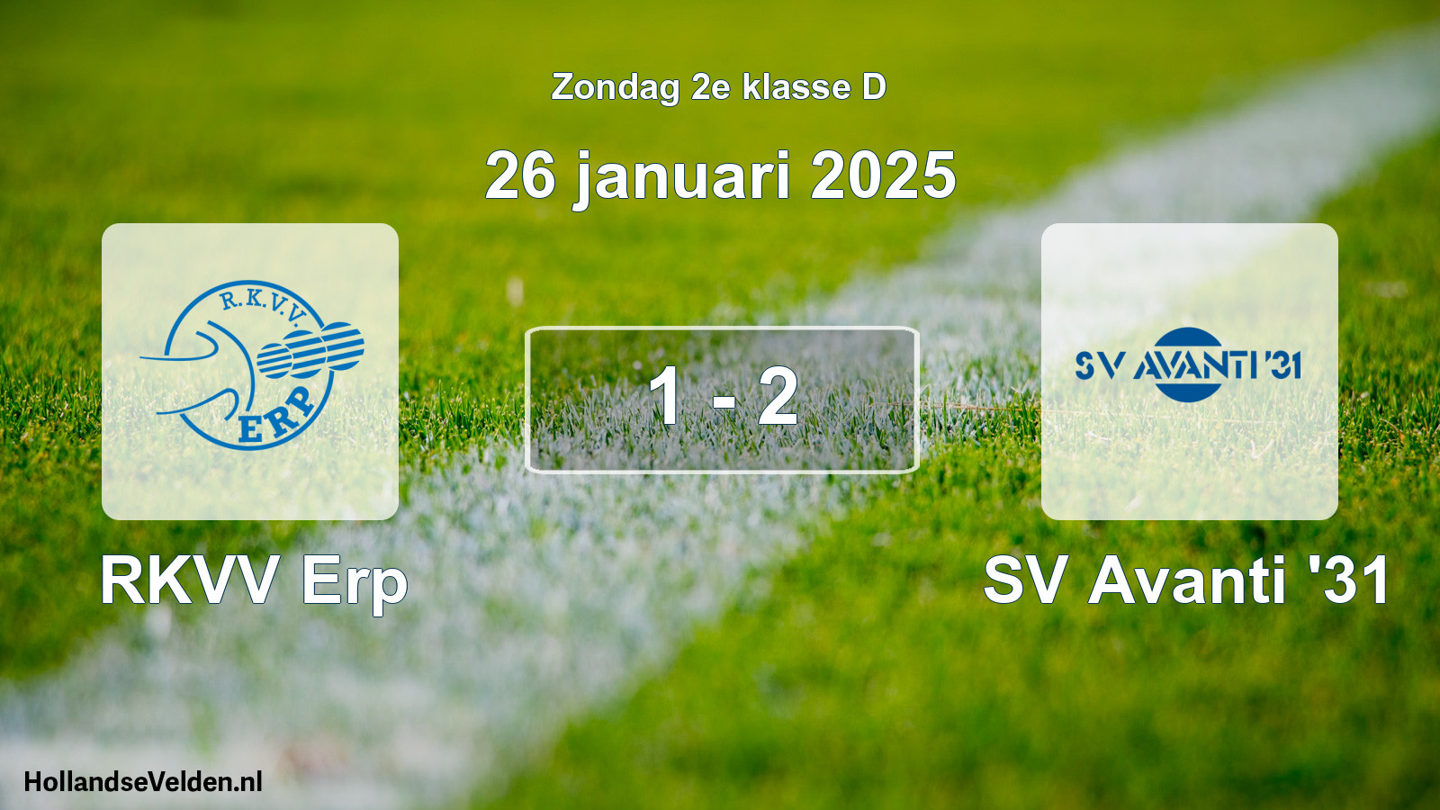 Total number of matches played: RKVV Erp - SV Avanti '31 1 - 2 (26 January 2025)