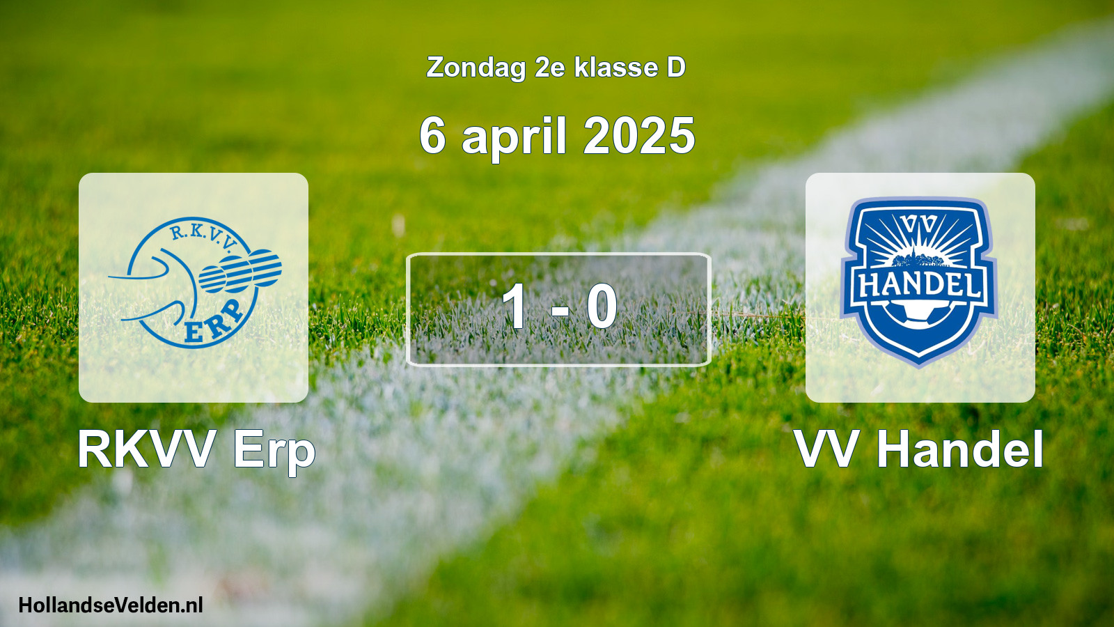 Total number of matches played: RKVV Erp - VV Handel 1 - 0 (6 April 2025)