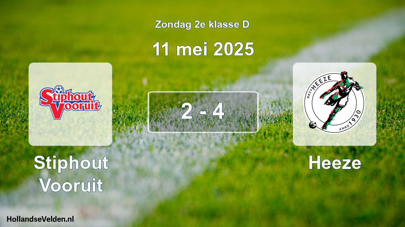 Total number of matches played: Stiphout Vooruit - Heeze 2 - 4 (11 May 2025)
