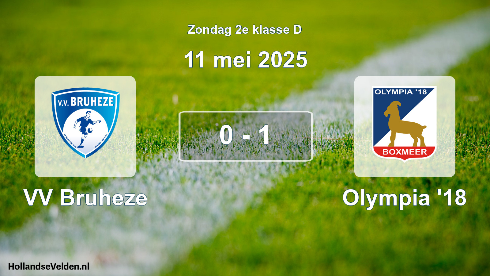 Total number of matches played: VV Bruheze - Olympia '18 0 - 1 (11 May 2025)
