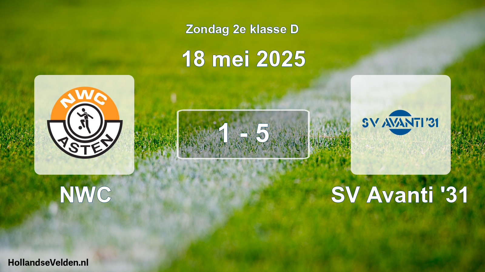 Total number of matches played: NWC - SV Avanti '31 1 - 5 (18 May 2025)