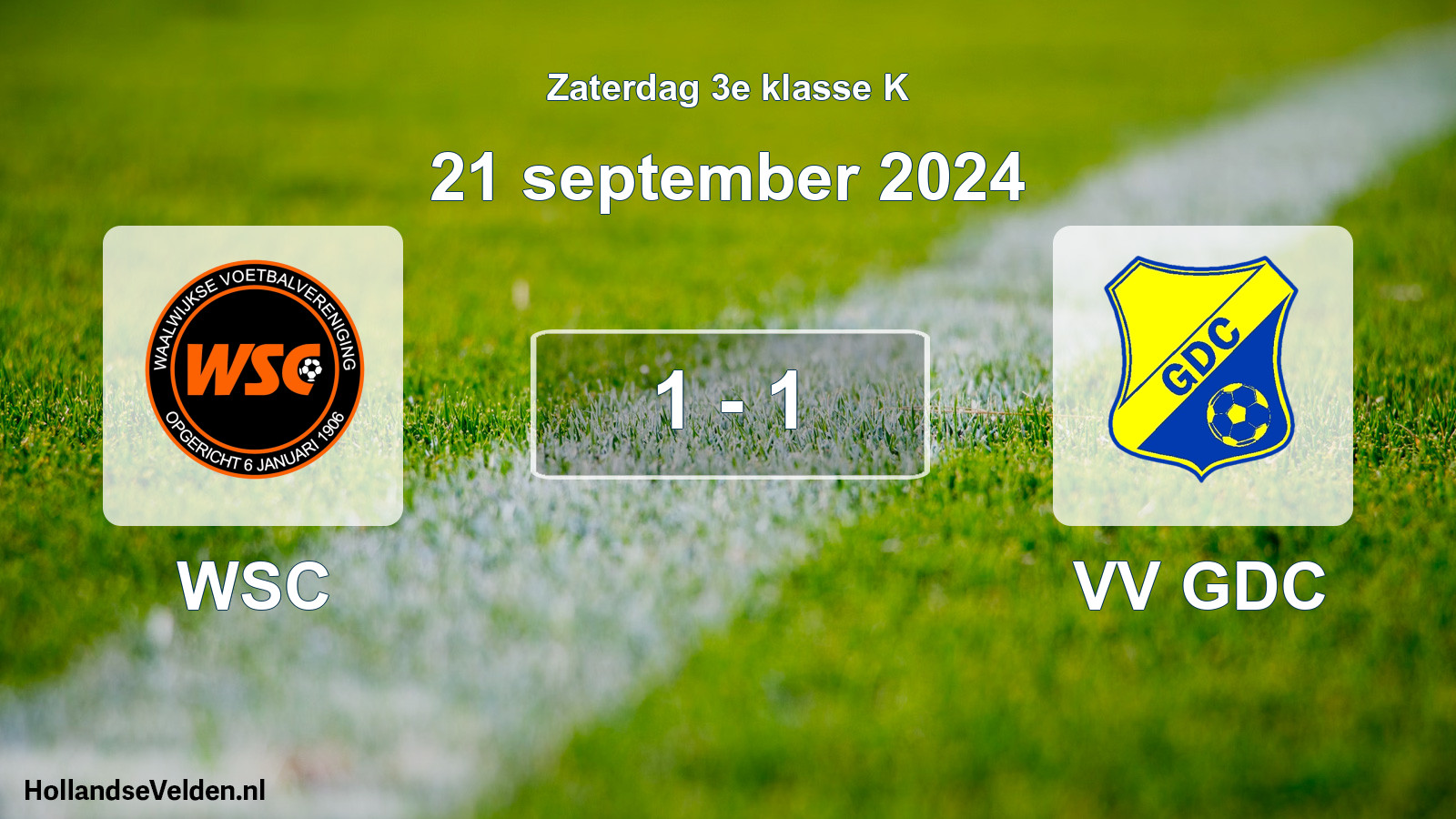 Total number of matches played: WSC - VV GDC 1 - 1 (21 September 2024)