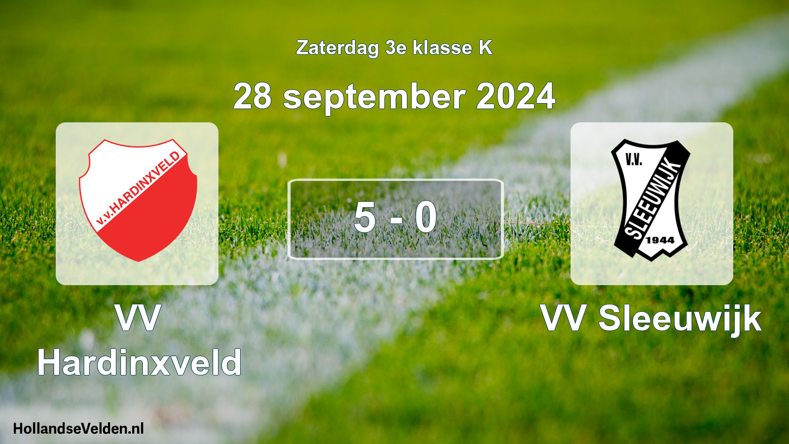 Total number of matches played: VV Hardinxveld - VV Sleeuwijk 5 - 0 (28 September 2024)