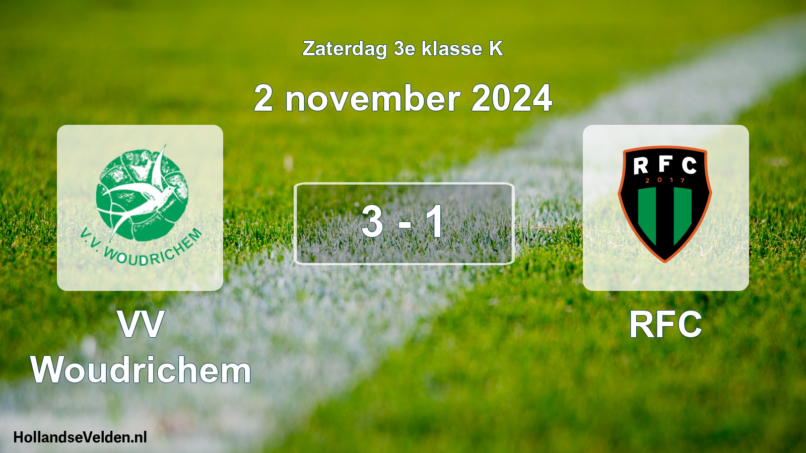 Total number of matches played: VV Woudrichem - RFC 3 - 1 (2 November 2024)