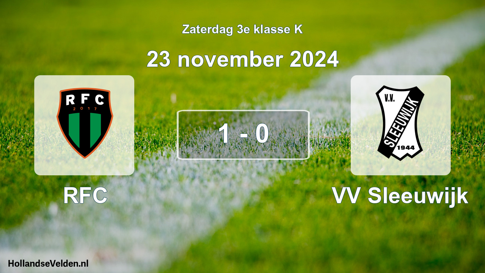 Total number of matches played: RFC - VV Sleeuwijk 1 - 0 (23 November 2024)