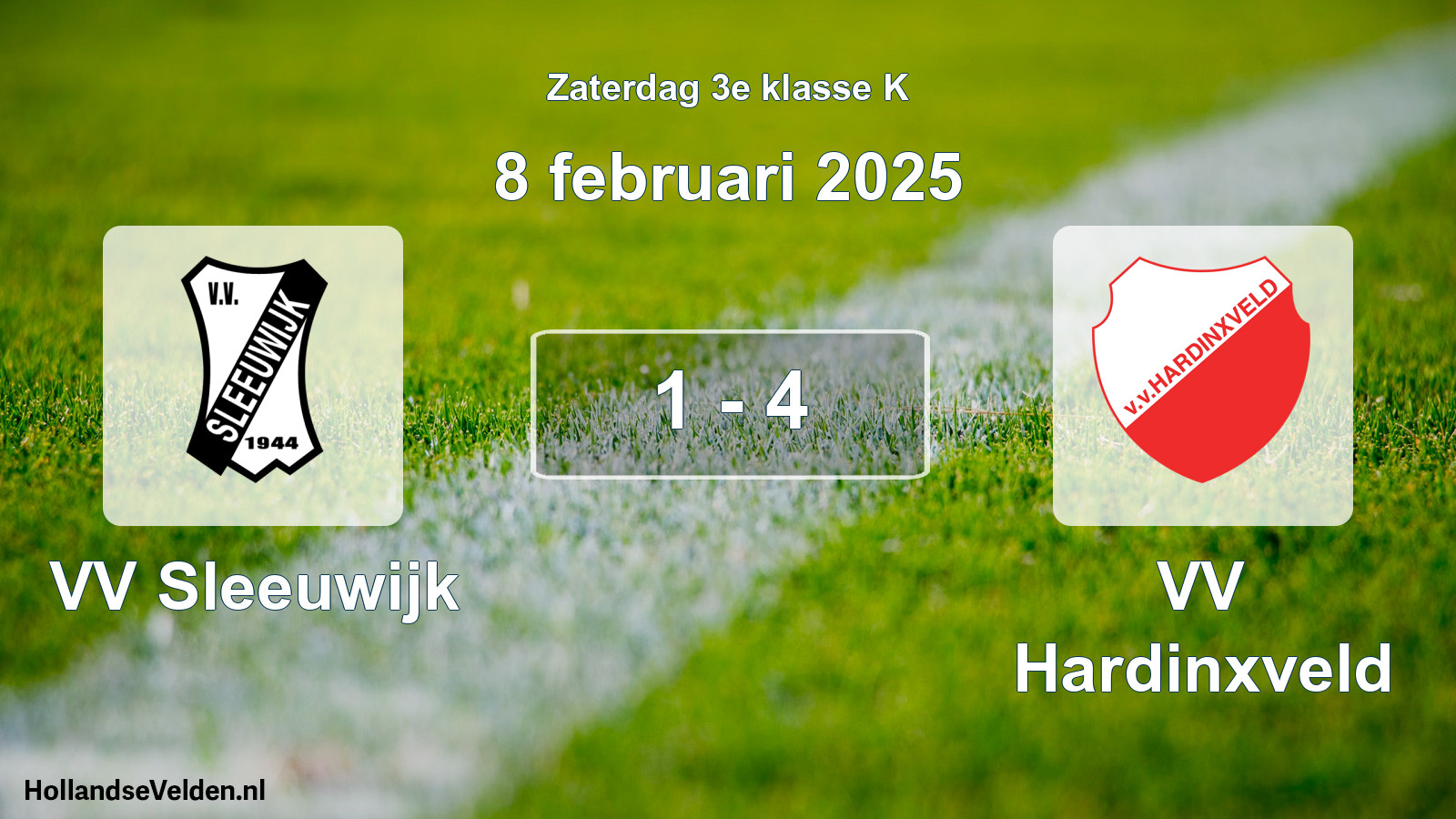Total number of matches played: VV Sleeuwijk - VV Hardinxveld 1 - 4 (8 February 2025)