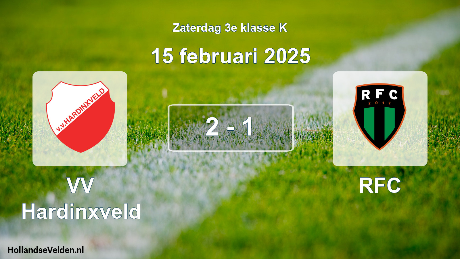 Total number of matches played: VV Hardinxveld - RFC 2 - 1 (15 February 2025)