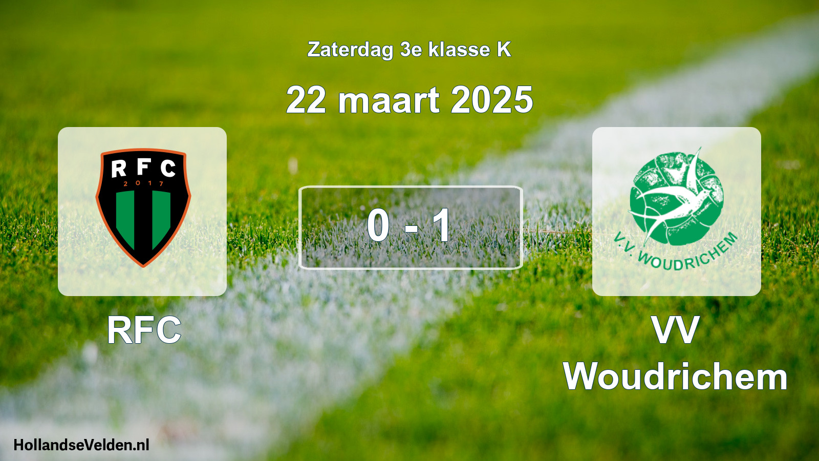 Total number of matches played: RFC - VV Woudrichem 0 - 1 (22 March 2025)