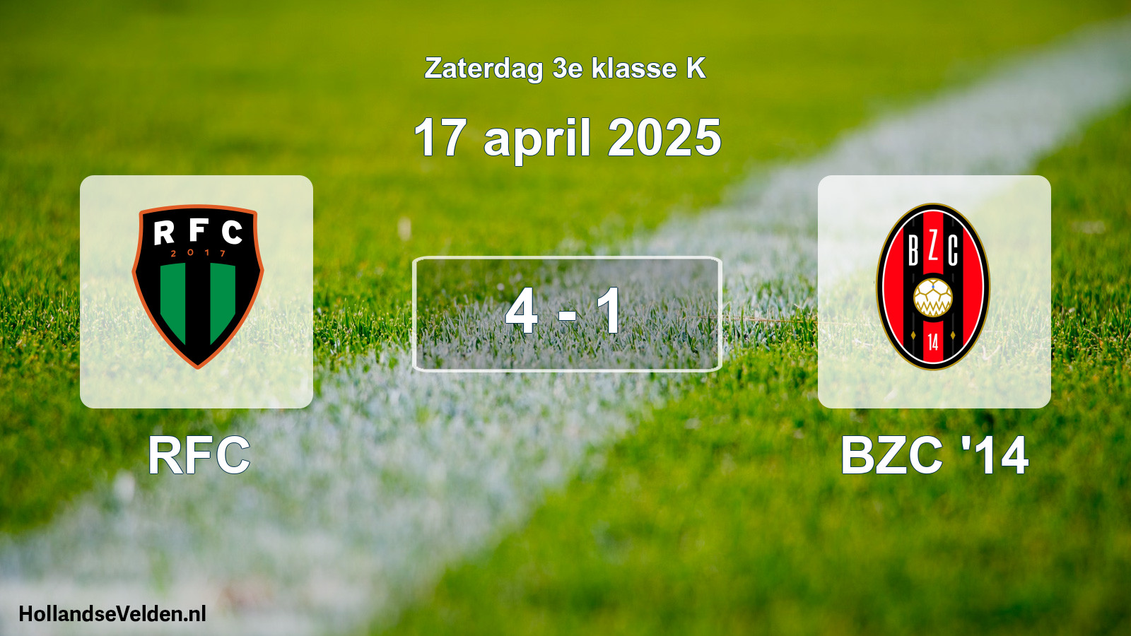 Total number of matches played: RFC - BZC '14 4 - 1 (17 April 2025)