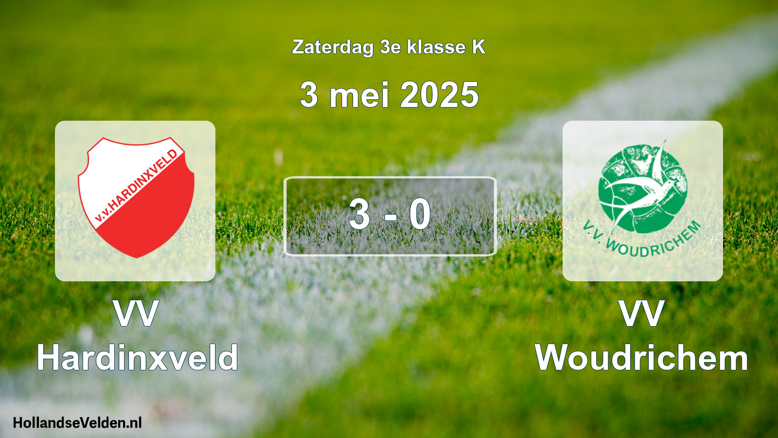 Total number of matches played: VV Hardinxveld - VV Woudrichem 3 - 0 (3 May 2025)