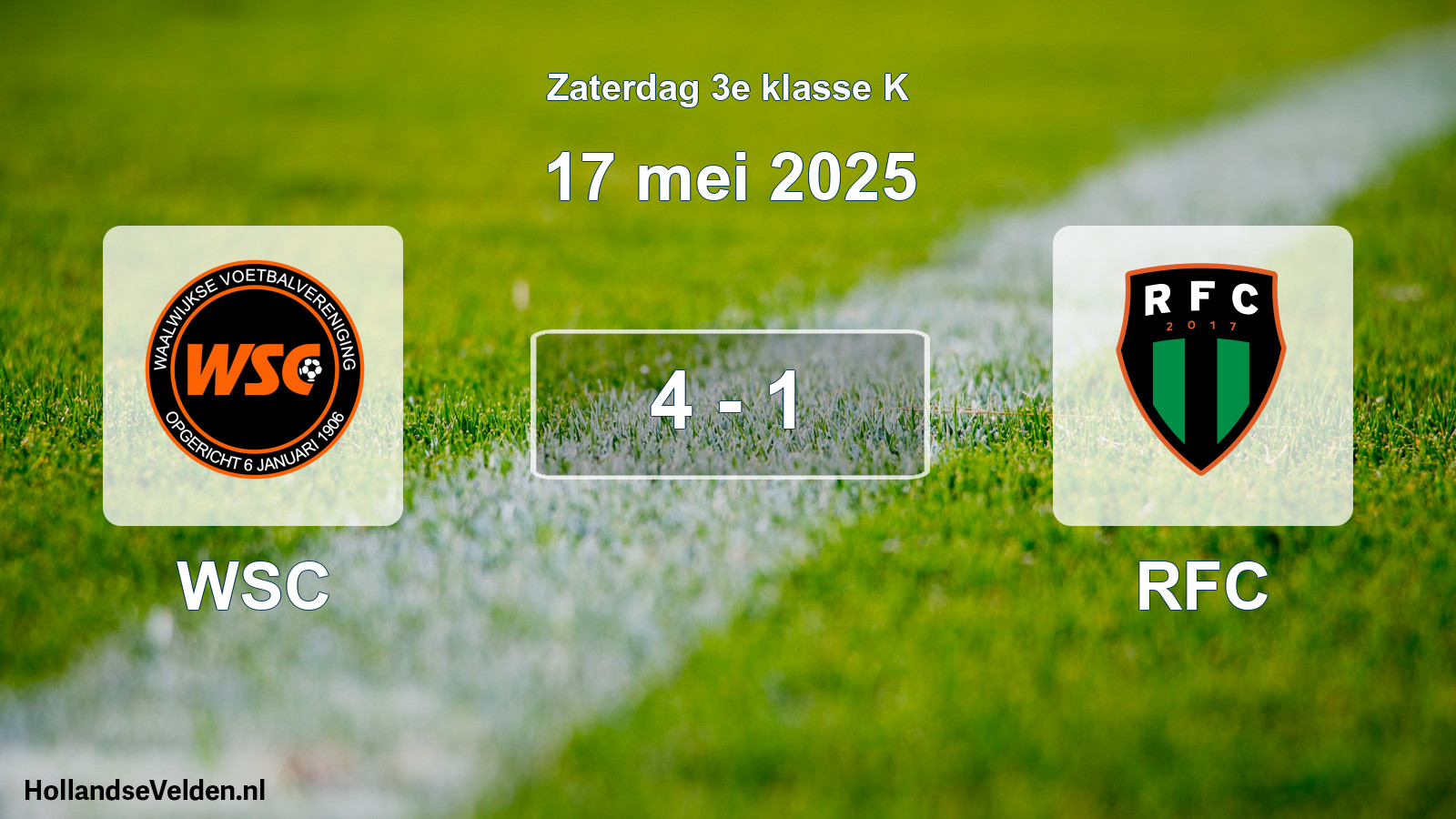 Total number of matches played: WSC - RFC 4 - 1 (17 May 2025)