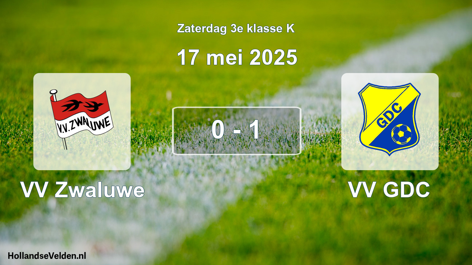 Total number of matches played: VV Zwaluwe - VV GDC 0 - 1 (17 May 2025)