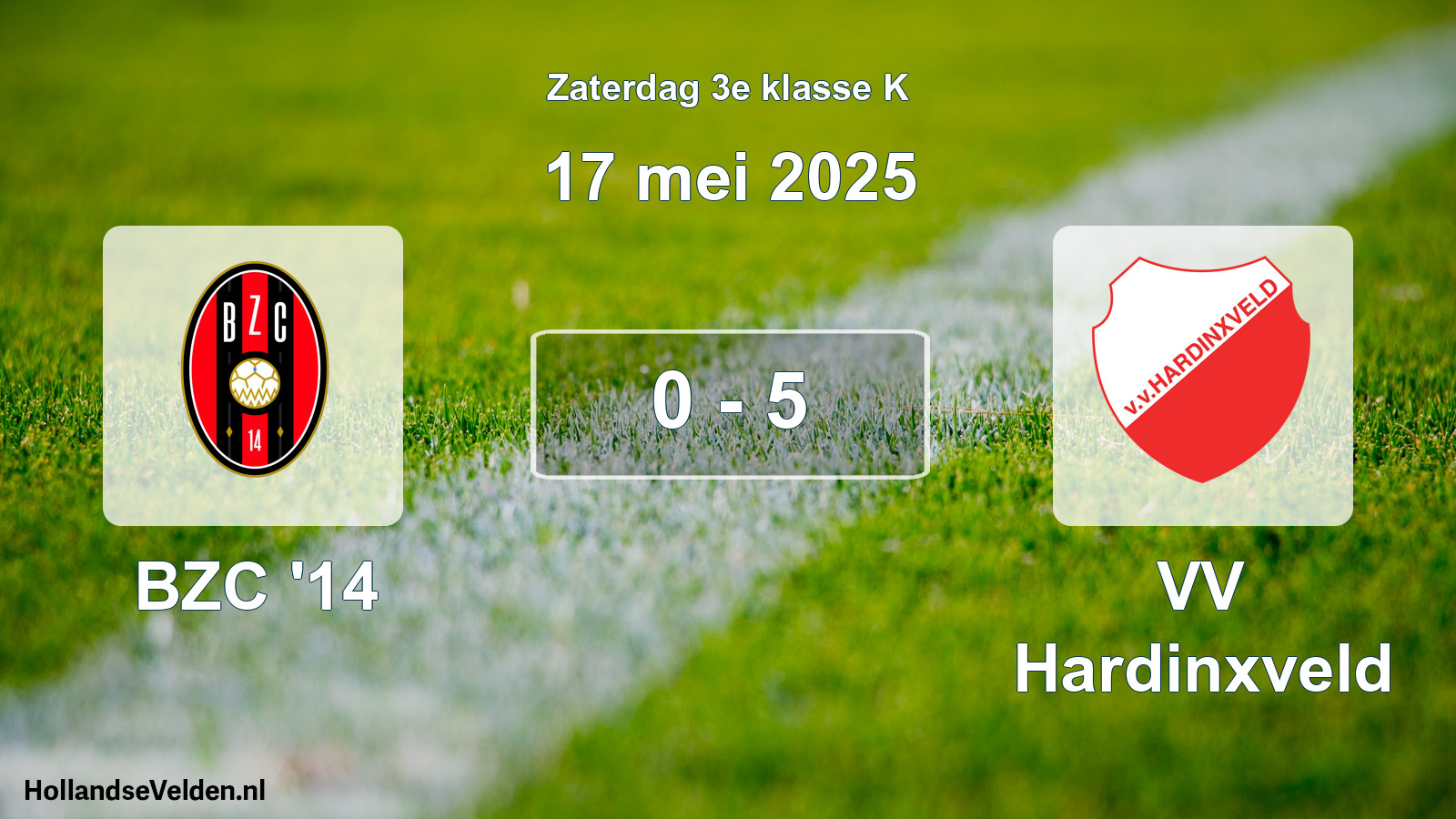 Total number of matches played: BZC '14 - VV Hardinxveld 0 - 5 (17 May 2025)