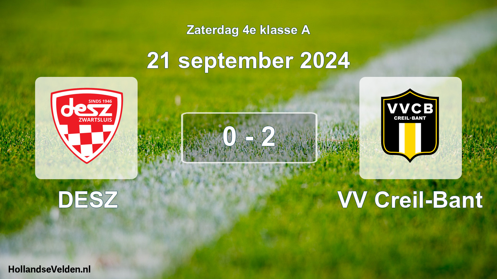 Total number of matches played: DESZ - VV Creil-Bant 0 - 2 (21 September 2024)