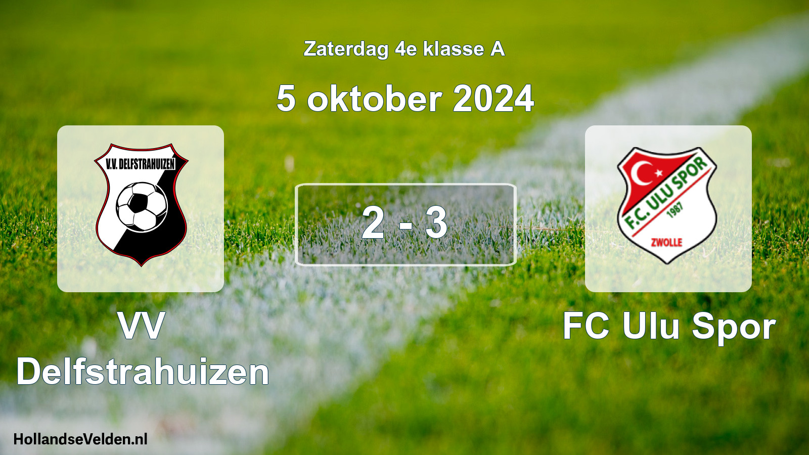 Total number of matches played: VV Delfstrahuizen - FC Ulu Spor 2 - 3 (5 October 2024)