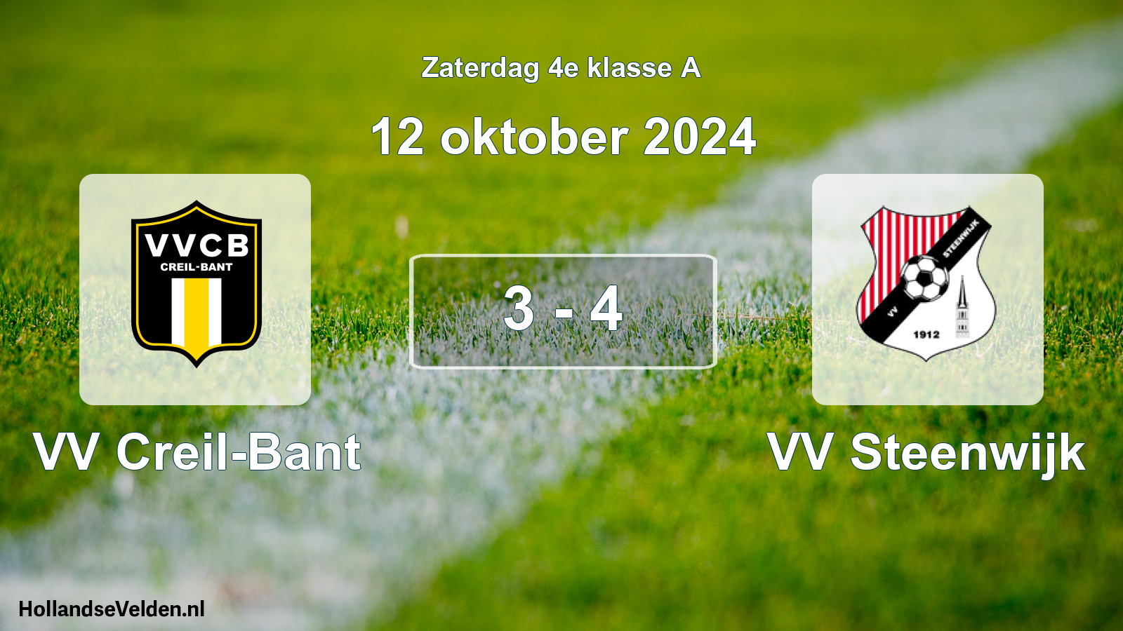 Total number of matches played: VV Creil-Bant - VV Steenwijk 3 - 4 (12 October 2024)