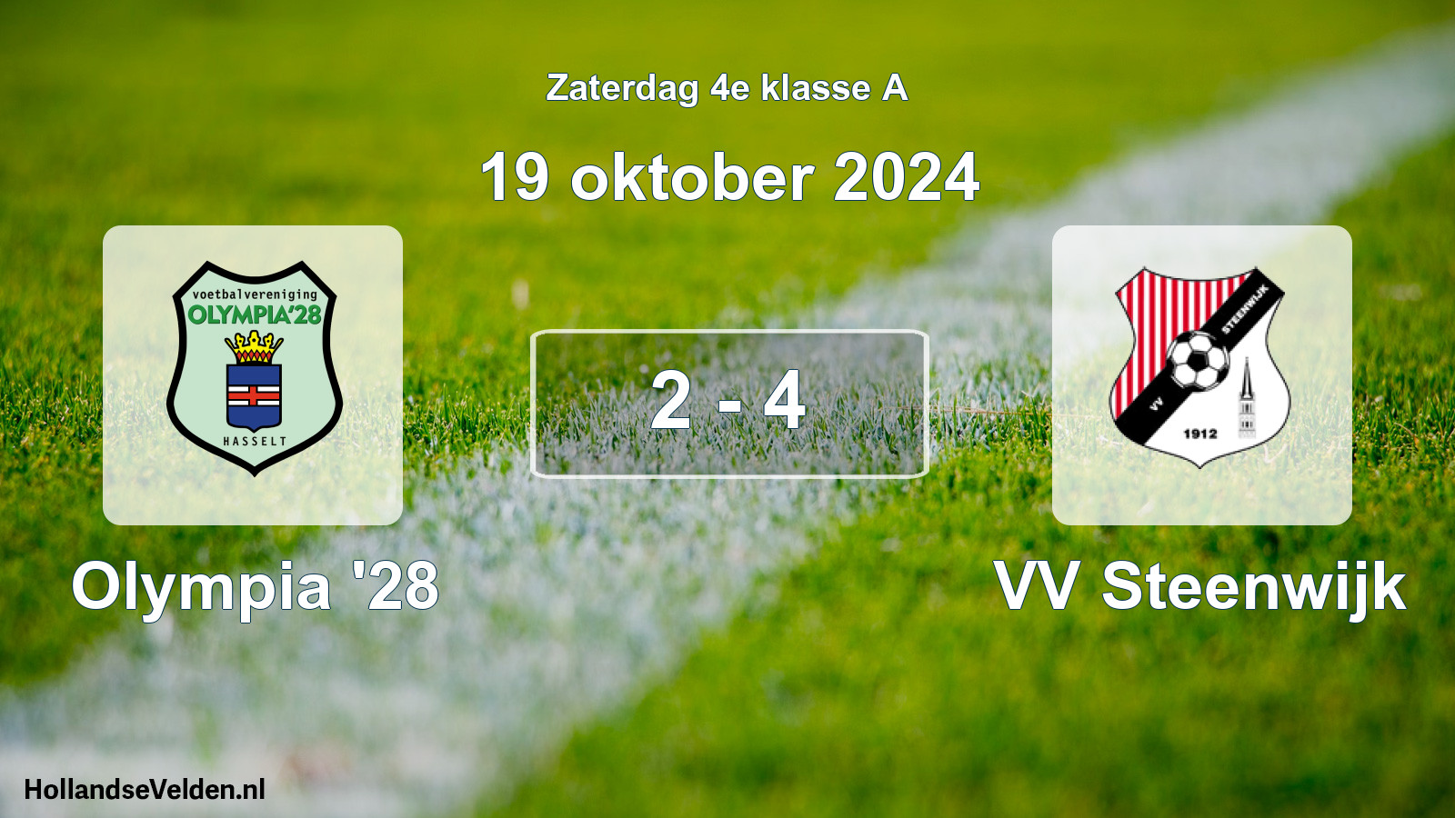Total number of matches played: Olympia '28 - VV Steenwijk 2 - 4 (19 October 2024)