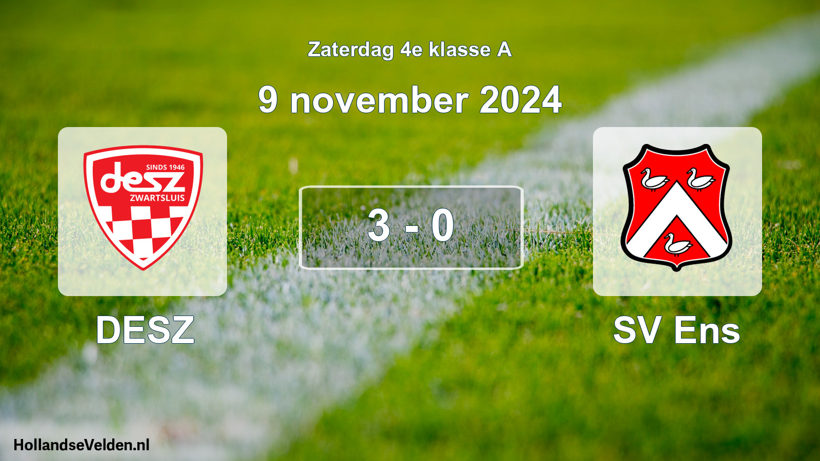Total number of matches played: DESZ - SV Ens 3 - 0 (9 November 2024)