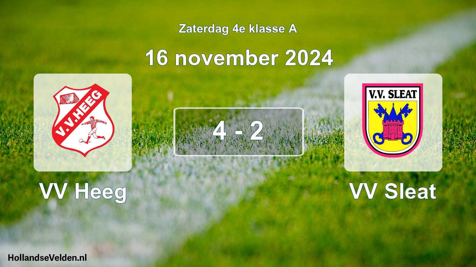 Total number of matches played: VV Heeg - VV Sleat 4 - 2 (16 November 2024)