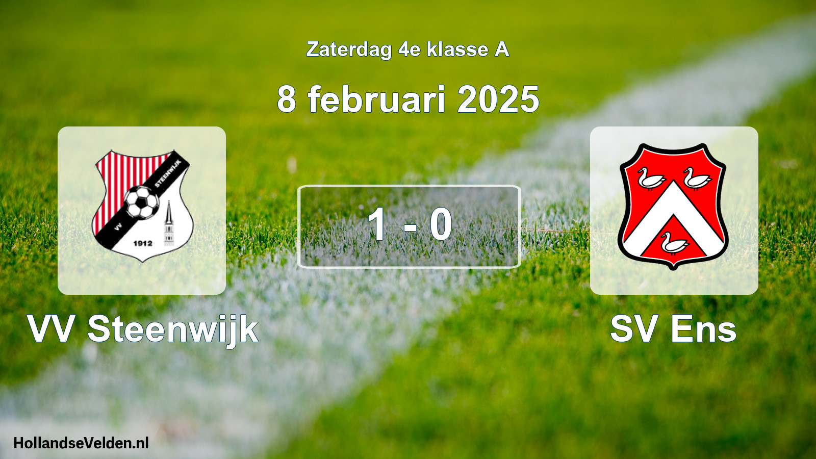 Total number of matches played: VV Steenwijk - SV Ens 1 - 0 (8 February 2025)