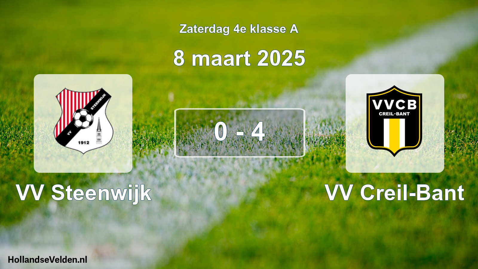 Total number of matches played: VV Steenwijk - VV Creil-Bant 0 - 4 (8 March 2025)