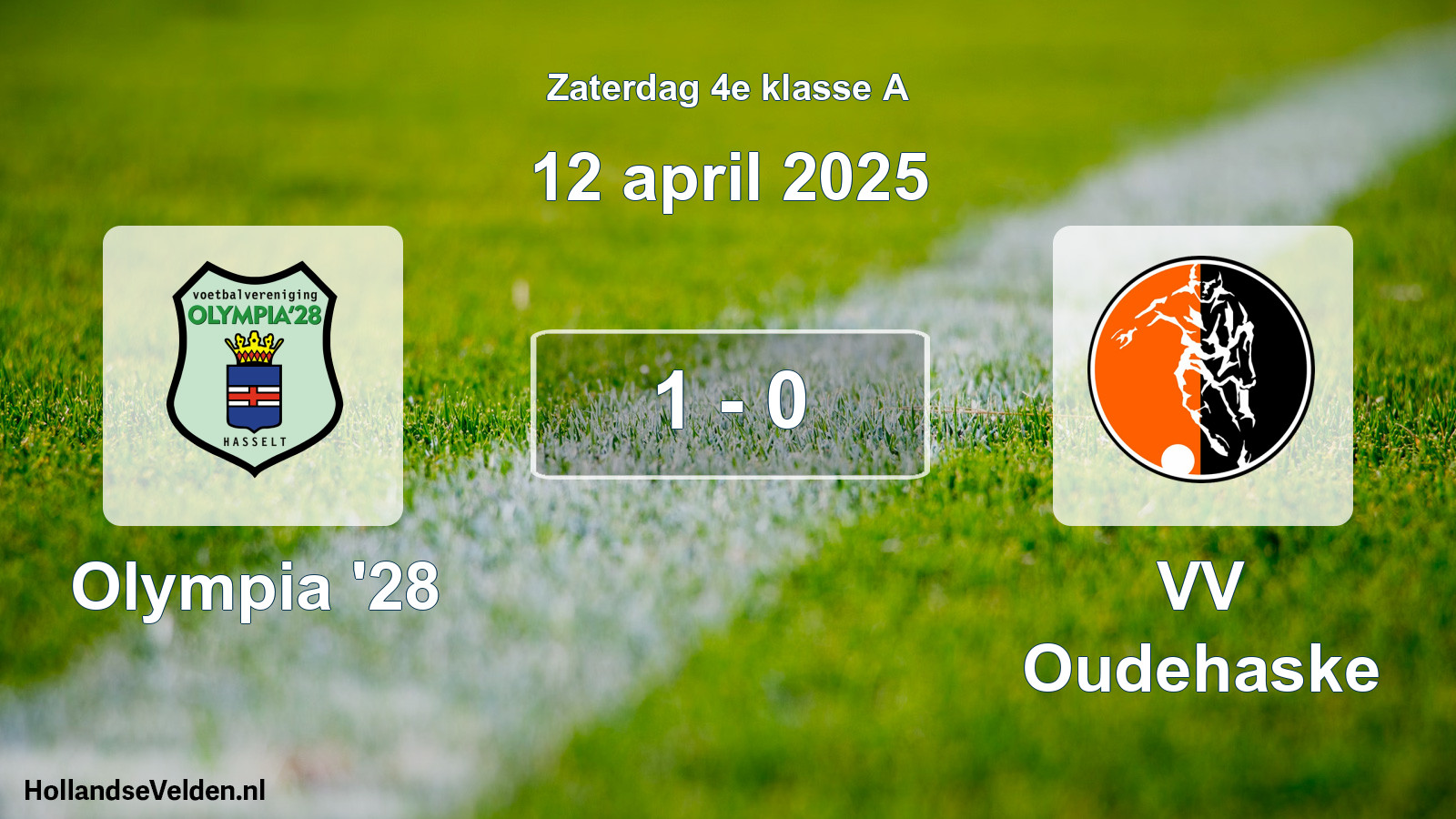 Total number of matches played: Olympia '28 - VV Oudehaske 1 - 0 (12 April 2025)