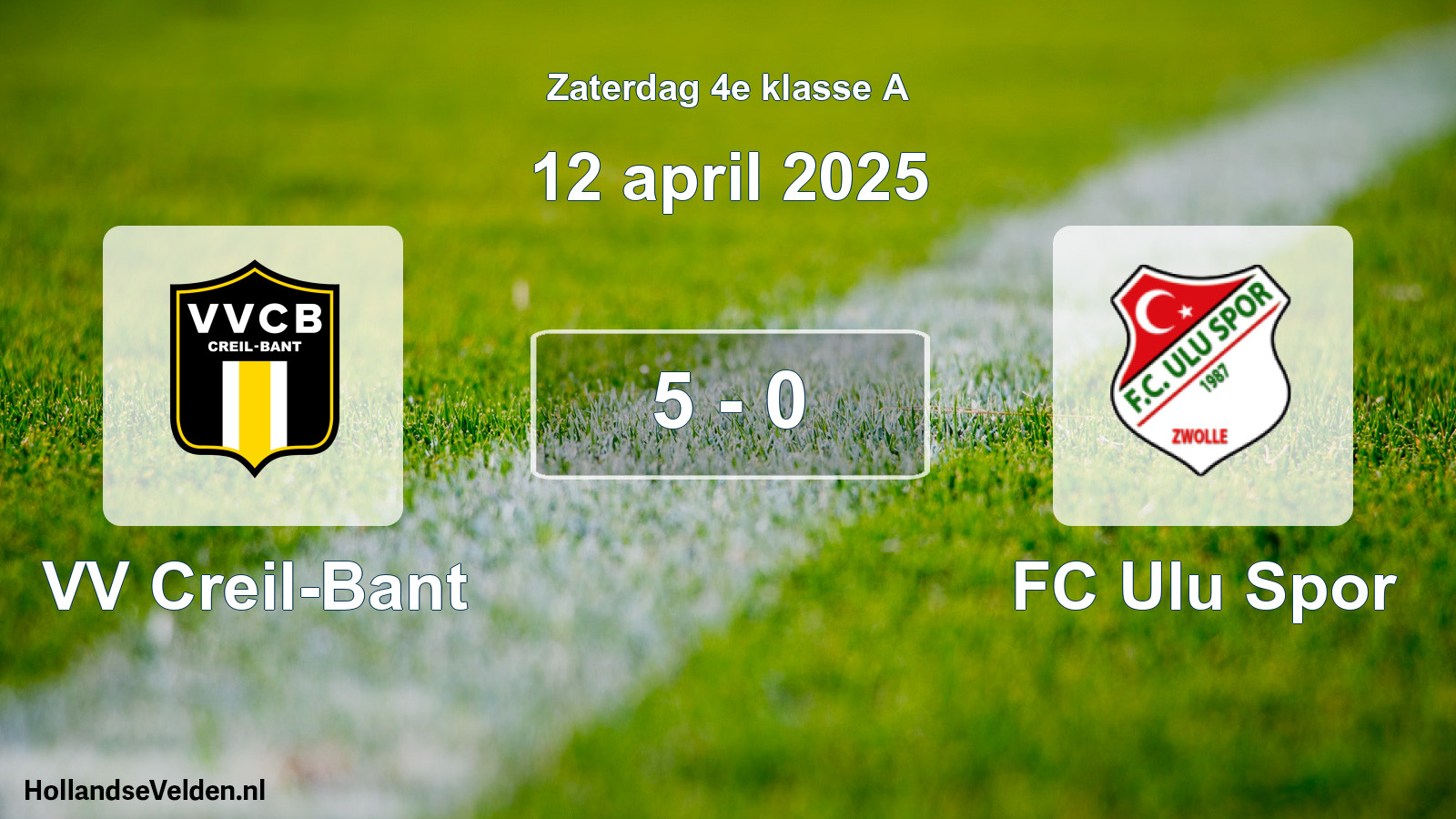 Total number of matches played: VV Creil-Bant - FC Ulu Spor 5 - 0 (12 April 2025)