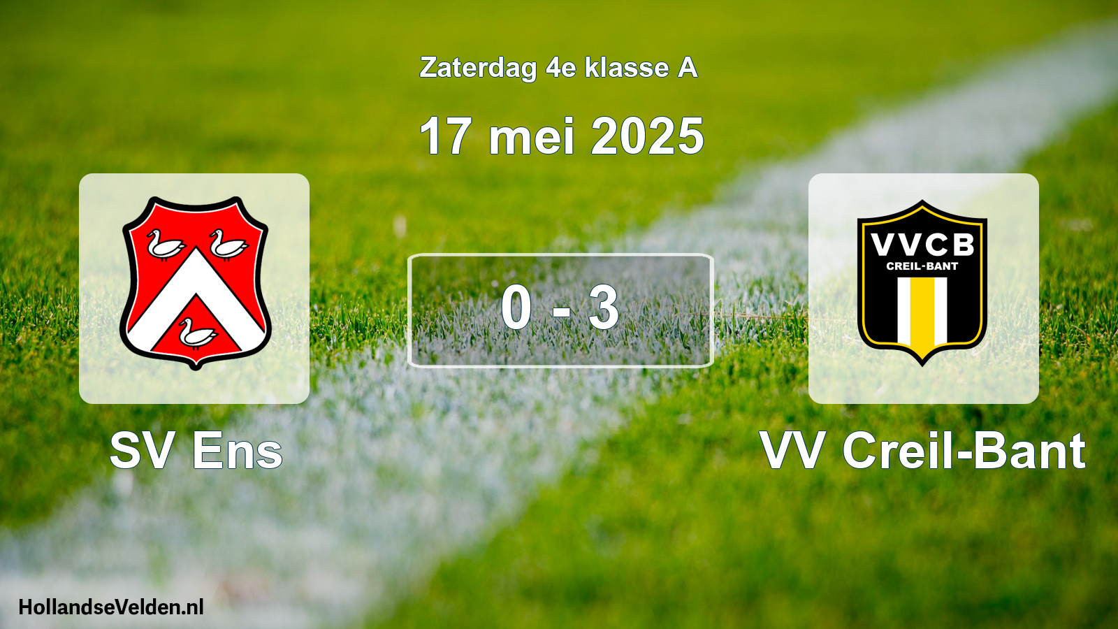 Total number of matches played: SV Ens - VV Creil-Bant 0 - 3 (17 May 2025)