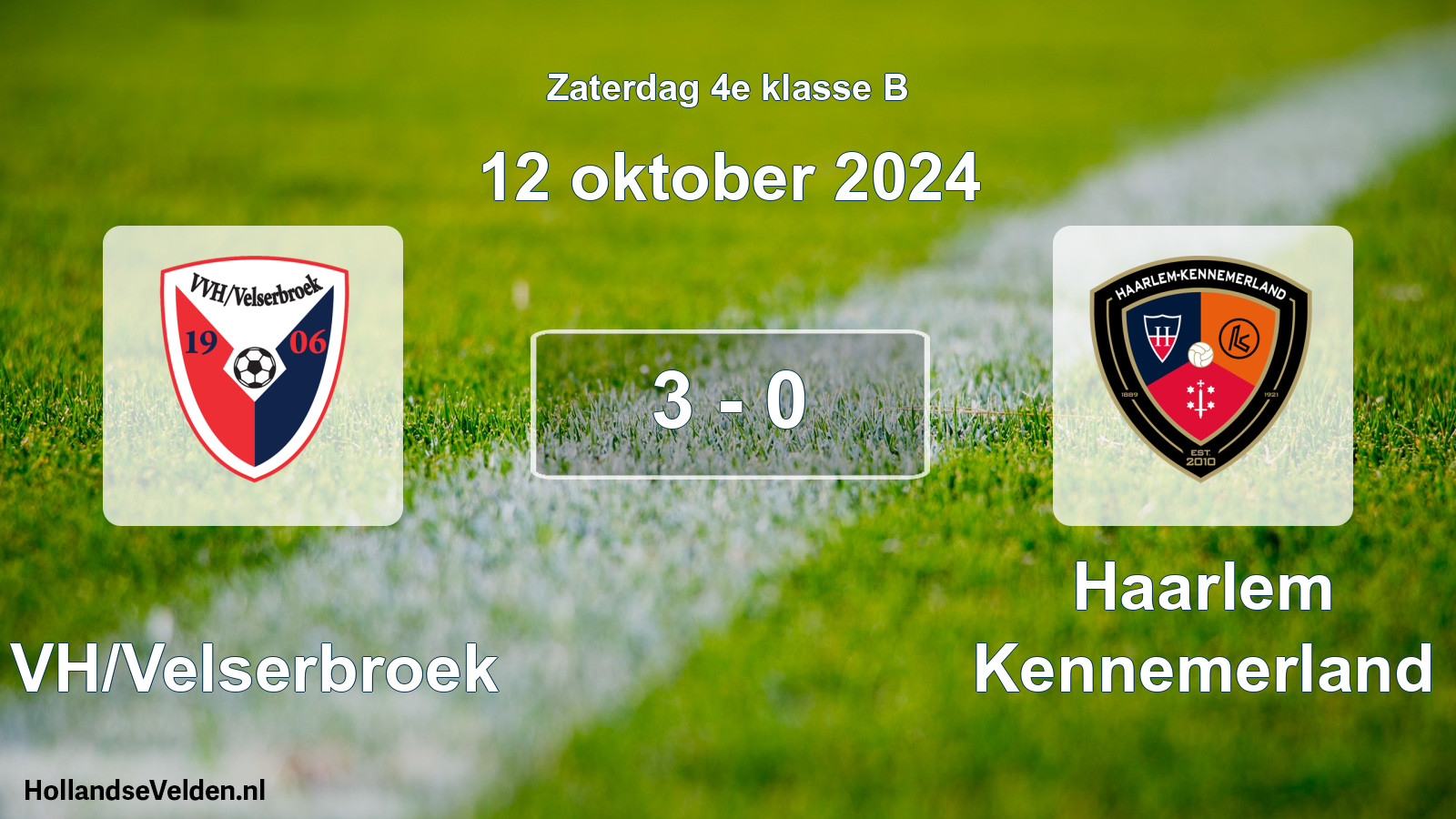 Total number of matches played: VVH/Velserbroek - Haarlem Kennemerland 3 - 0 (12 October 2024)