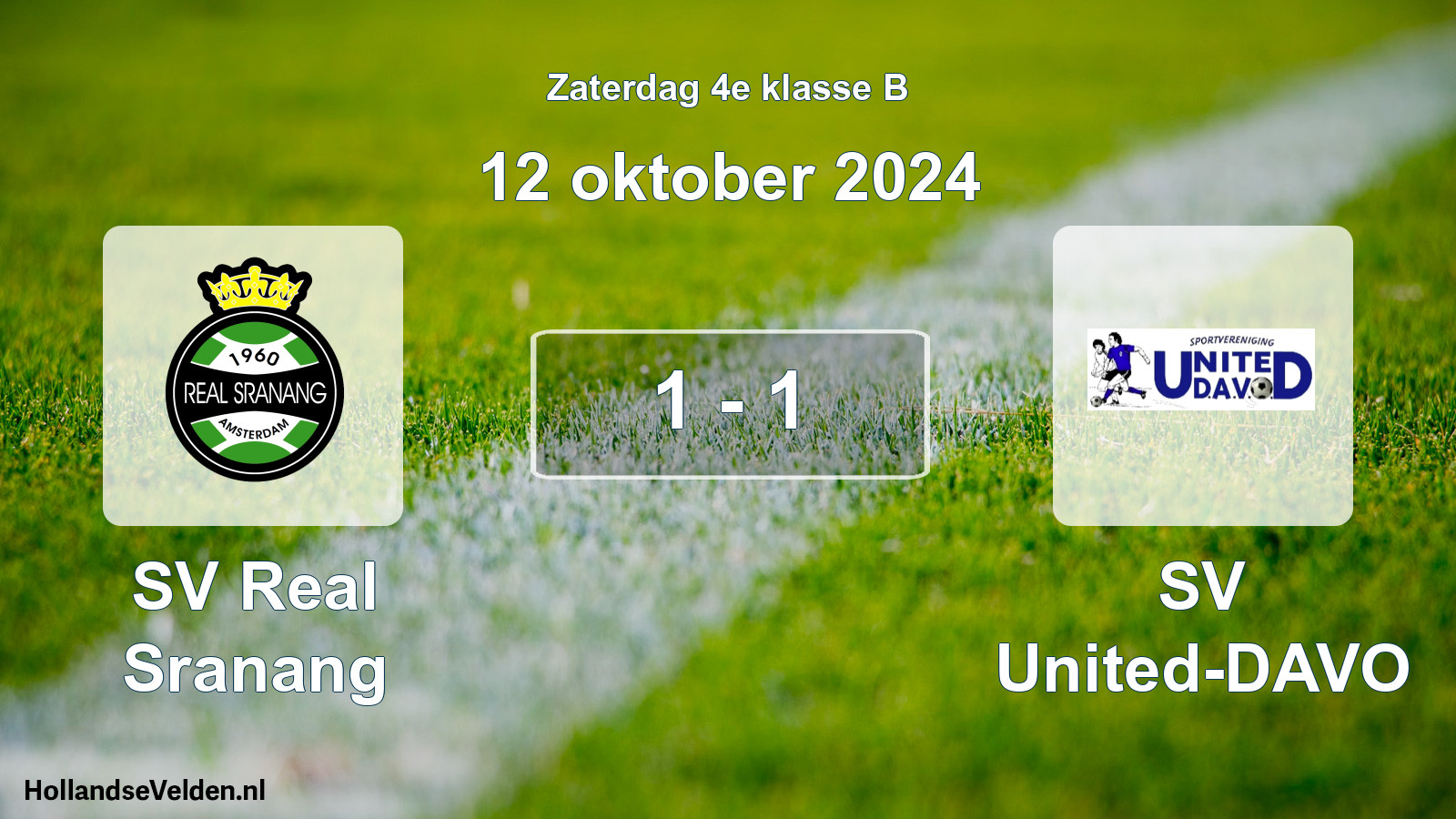 Total number of matches played: SV Real Sranang - SV United-DAVO 1 - 1 (12 October 2024)