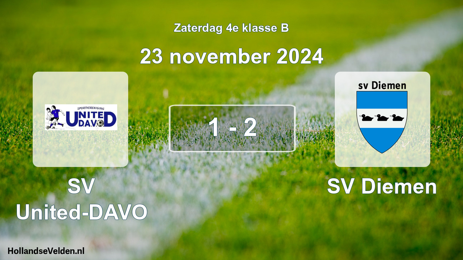 Total number of matches played: SV United-DAVO - SV Diemen 1 - 2 (23 November 2024)