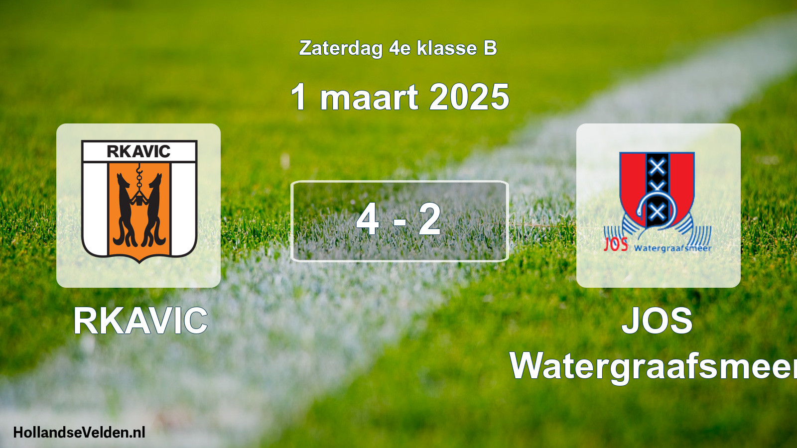 Total number of matches played: RKAVIC - JOS Watergraafsmeer 4 - 2 (1 March 2025)