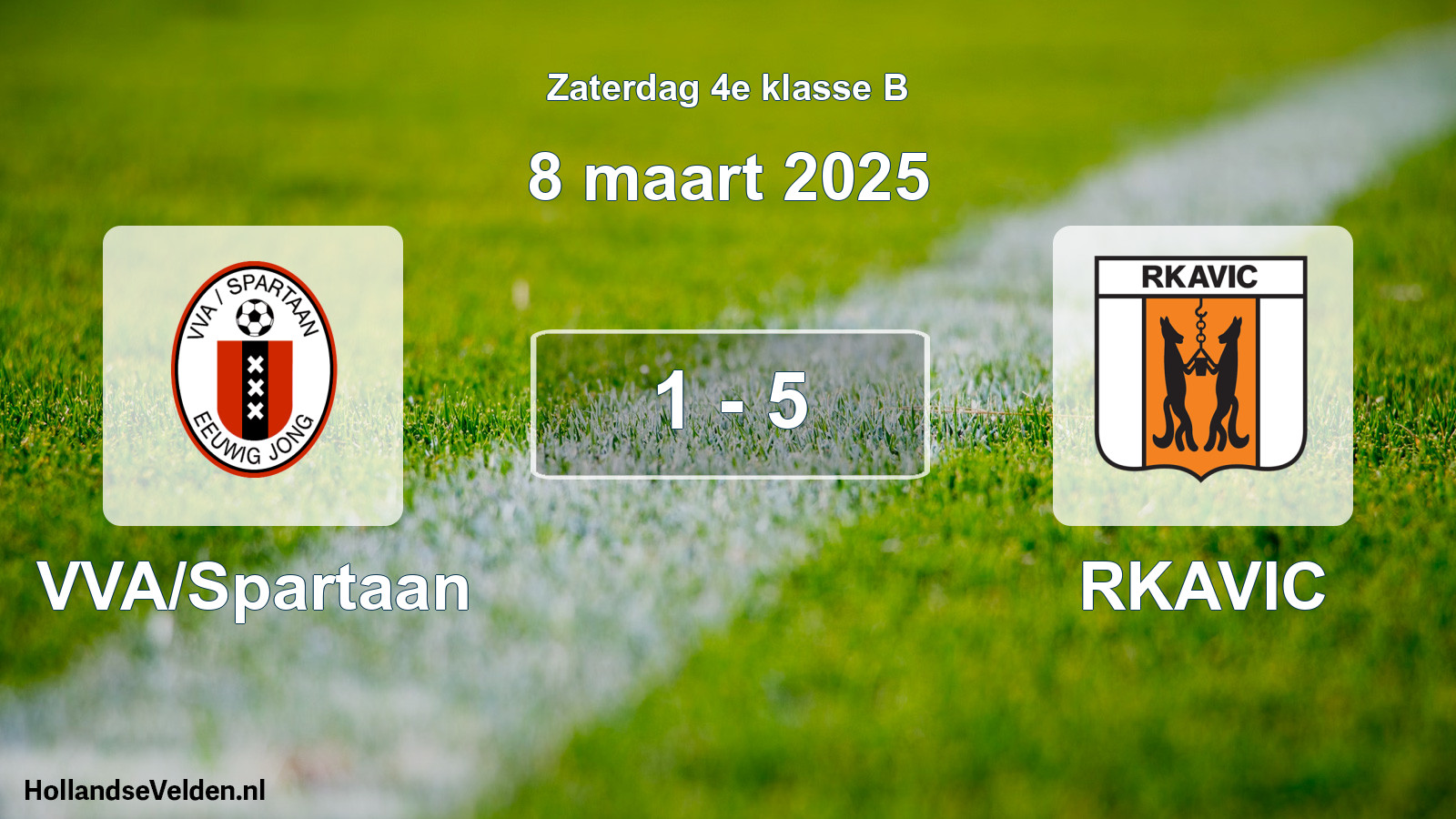 Total number of matches played: VVA/Spartaan - RKAVIC 1 - 5 (8 March 2025)