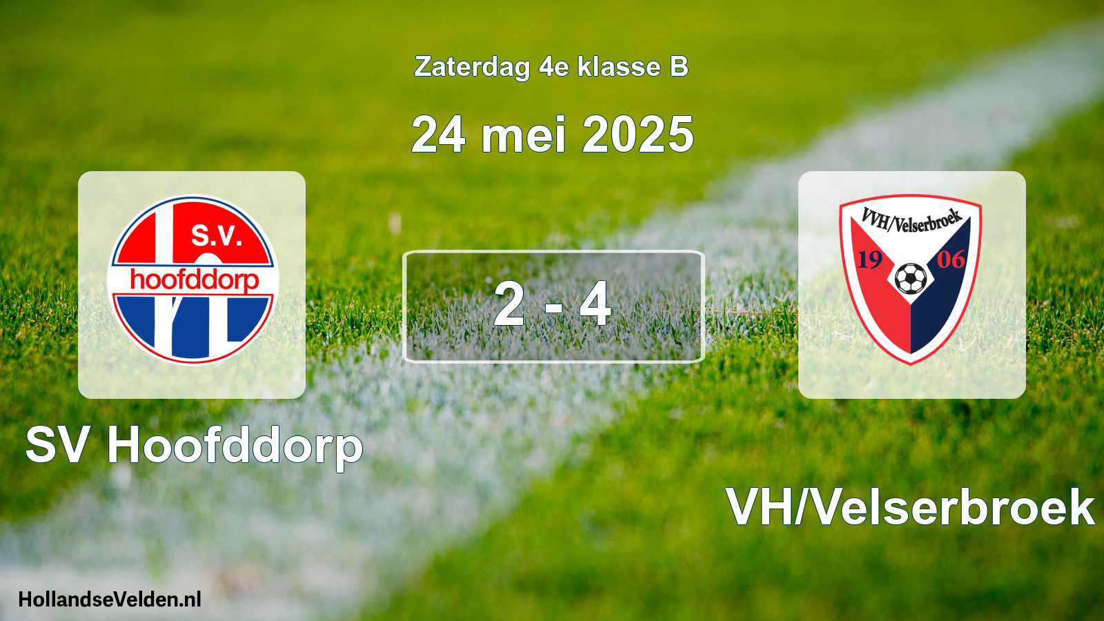 Total number of matches played: SV Hoofddorp - VVH/Velserbroek 2 - 4 (24 May 2025)