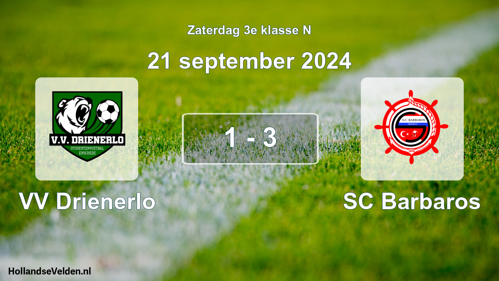 Total number of matches played: VV Drienerlo - SC Barbaros 1 - 3 (21 September 2024)