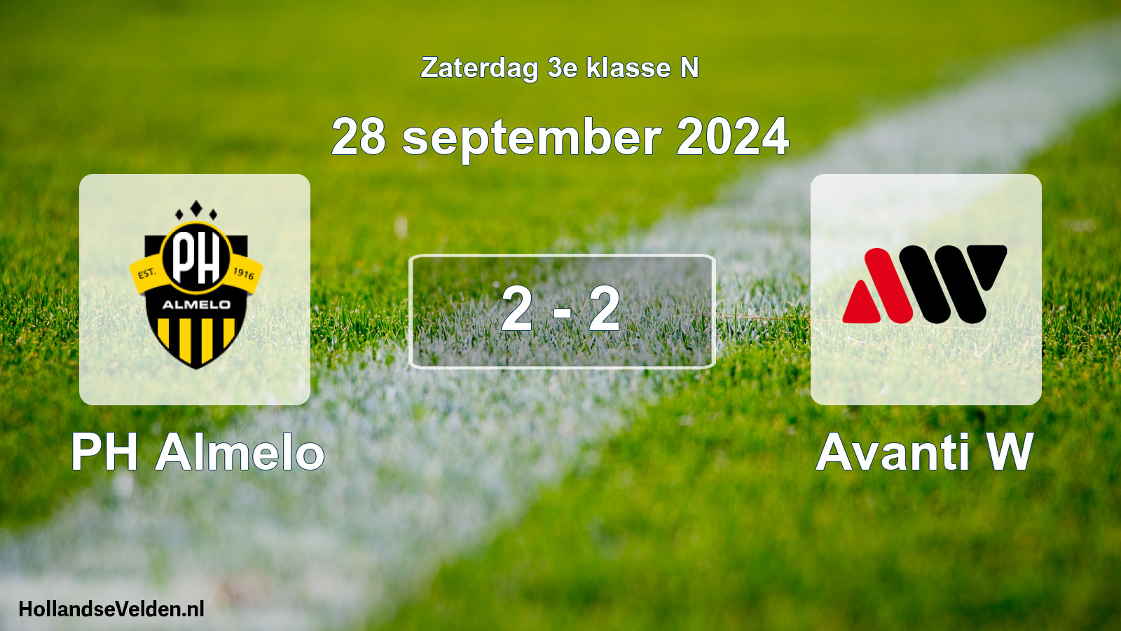 Total number of matches played: PH Almelo - Avanti W 2 - 2 (28 September 2024)