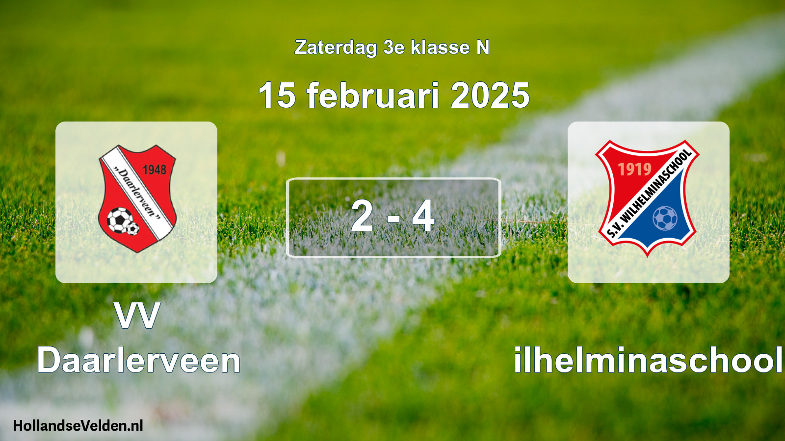 Total number of matches played: VV Daarlerveen - Wilhelminaschool 2 - 4 (15 February 2025)