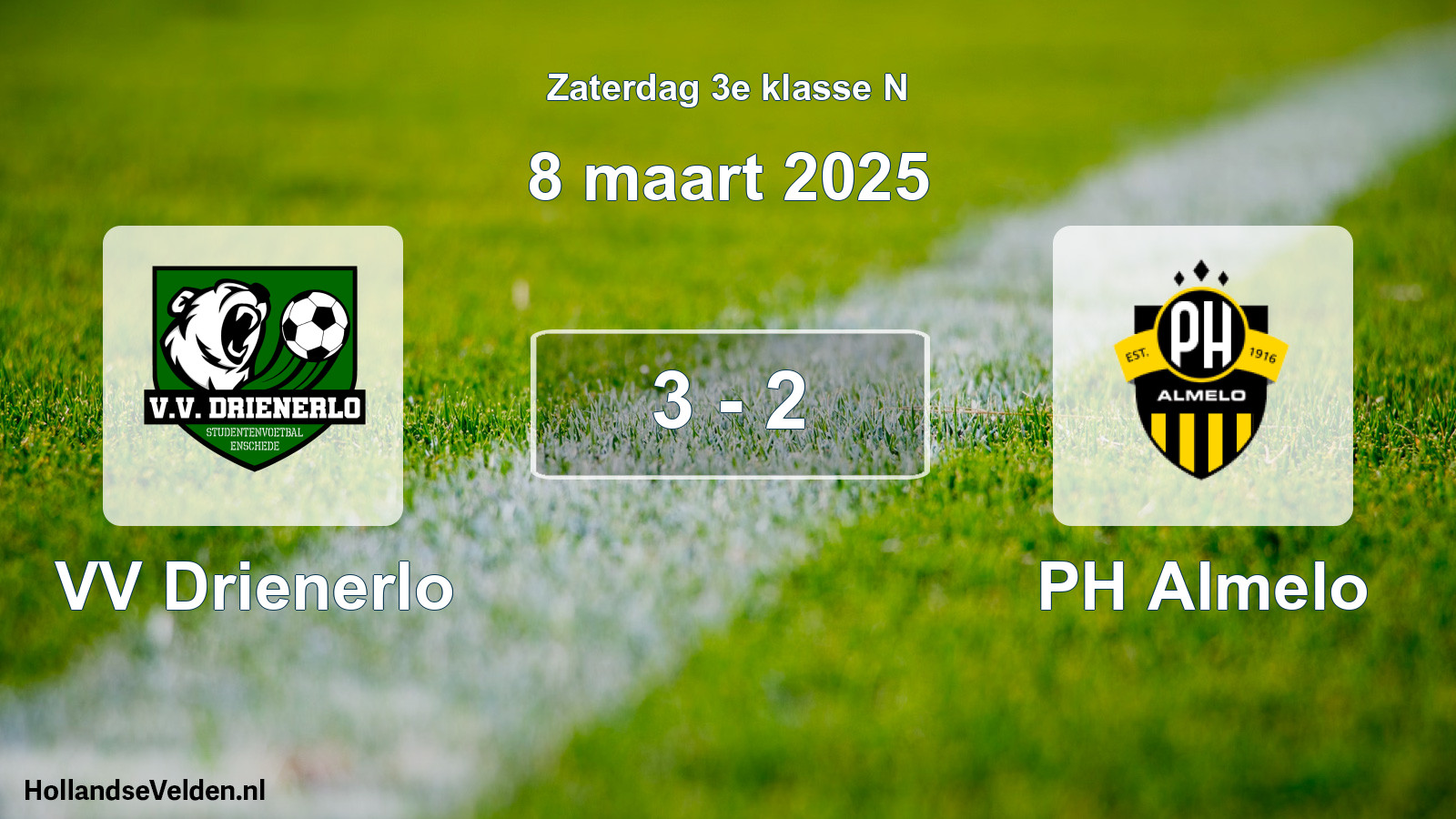 Total number of matches played: VV Drienerlo - PH Almelo 3 - 2 (8 March 2025)