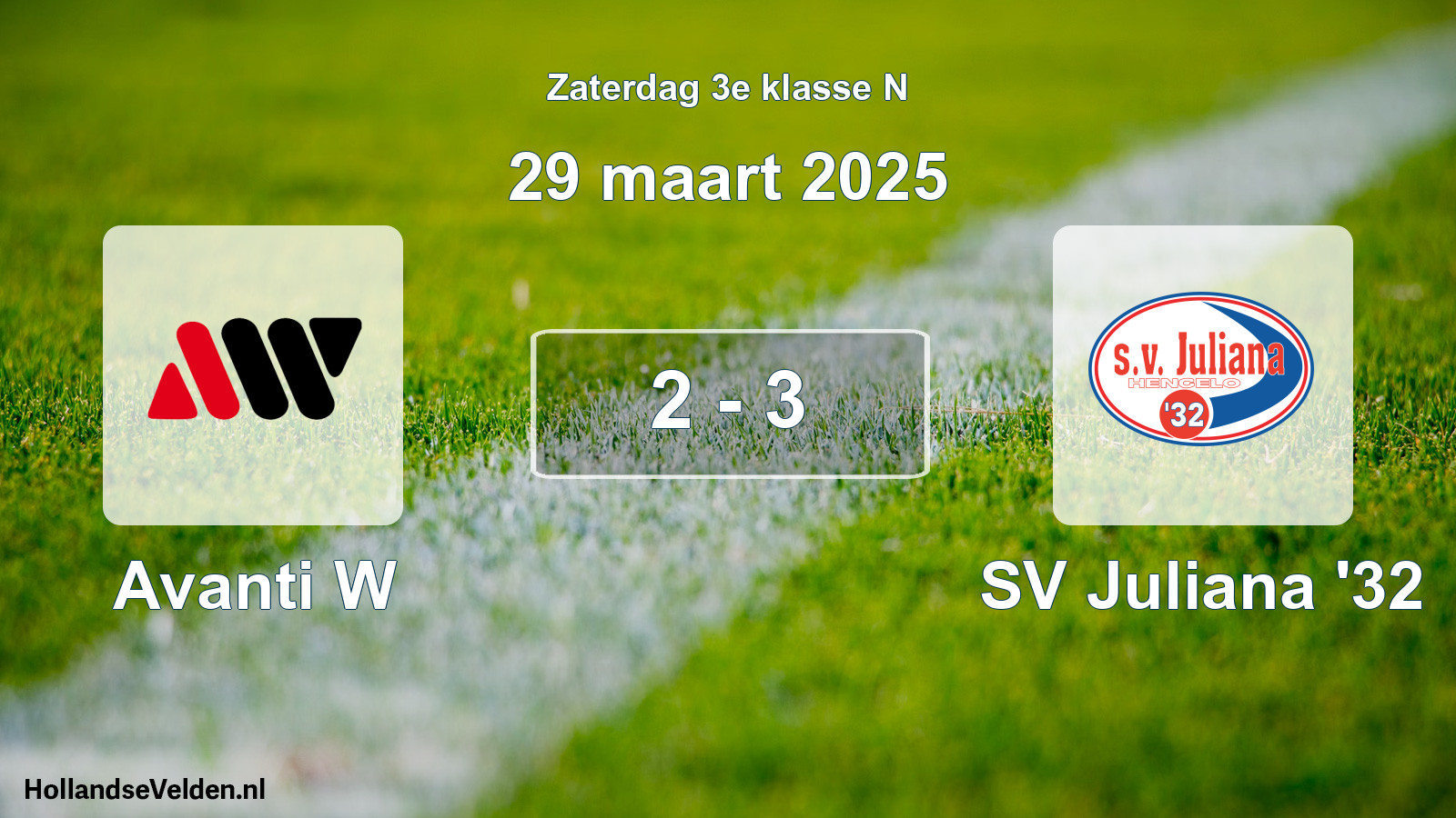 Total number of matches played: Avanti W - SV Juliana '32 2 - 3 (29 March 2025)