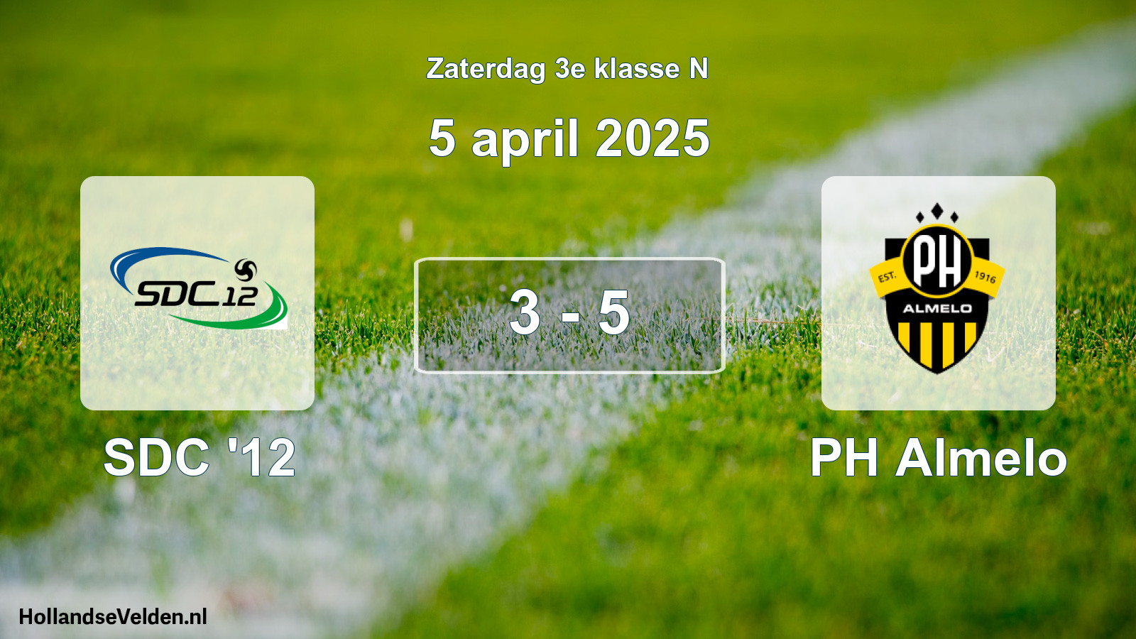 Total number of matches played: SDC '12 - PH Almelo 3 - 5 (5 April 2025)