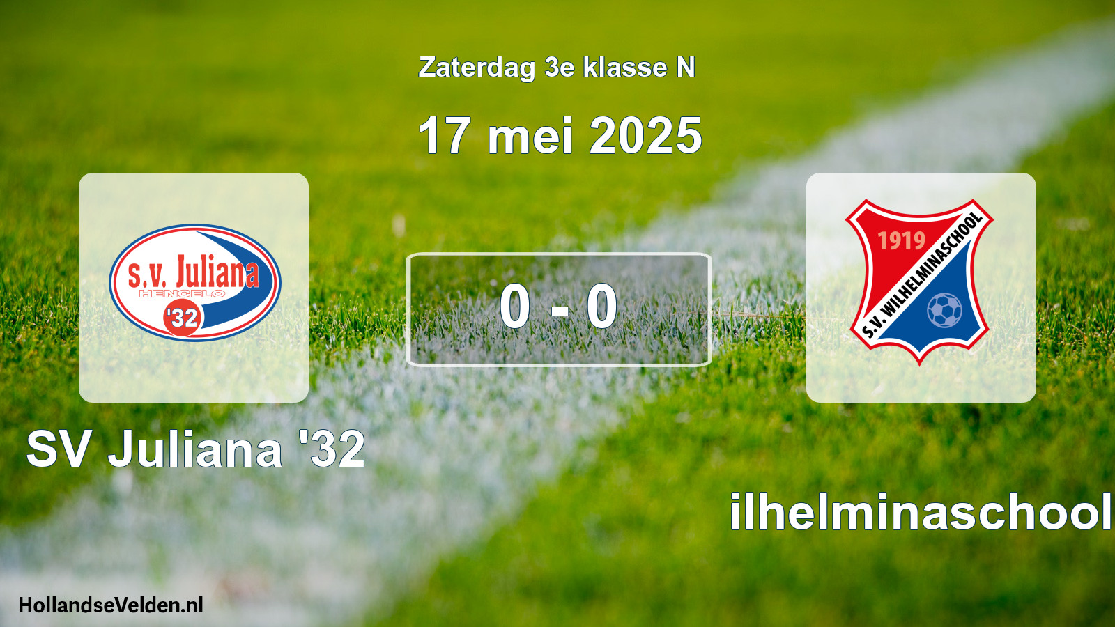 Total number of matches played: SV Juliana '32 - Wilhelminaschool 0 - 0 (17 May 2025)