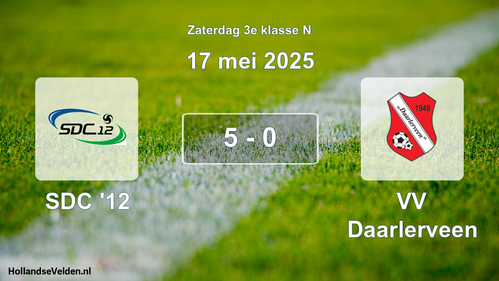 Total number of matches played: SDC '12 - VV Daarlerveen 5 - 0 (17 May 2025)