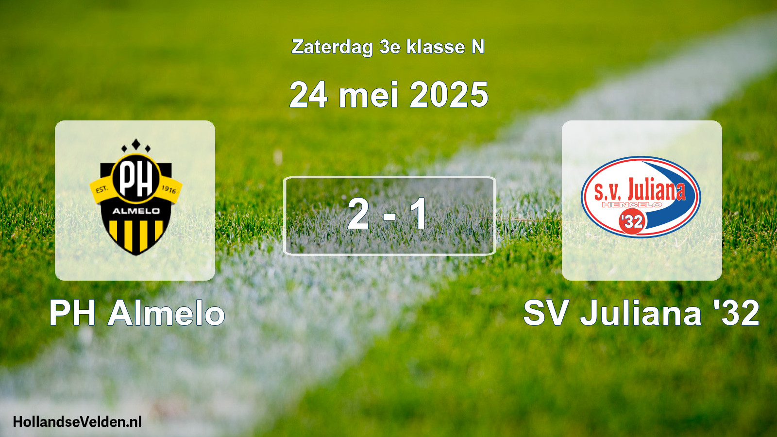 Total number of matches played: PH Almelo - SV Juliana '32 2 - 1 (24 May 2025)