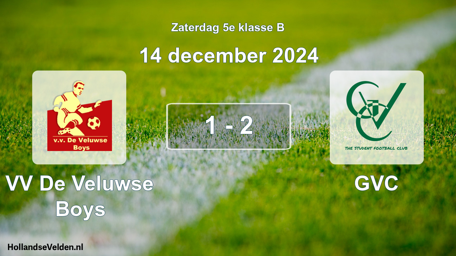 Total number of matches played: VV De Veluwse Boys - GVC 1 - 2 (14 December 2024)