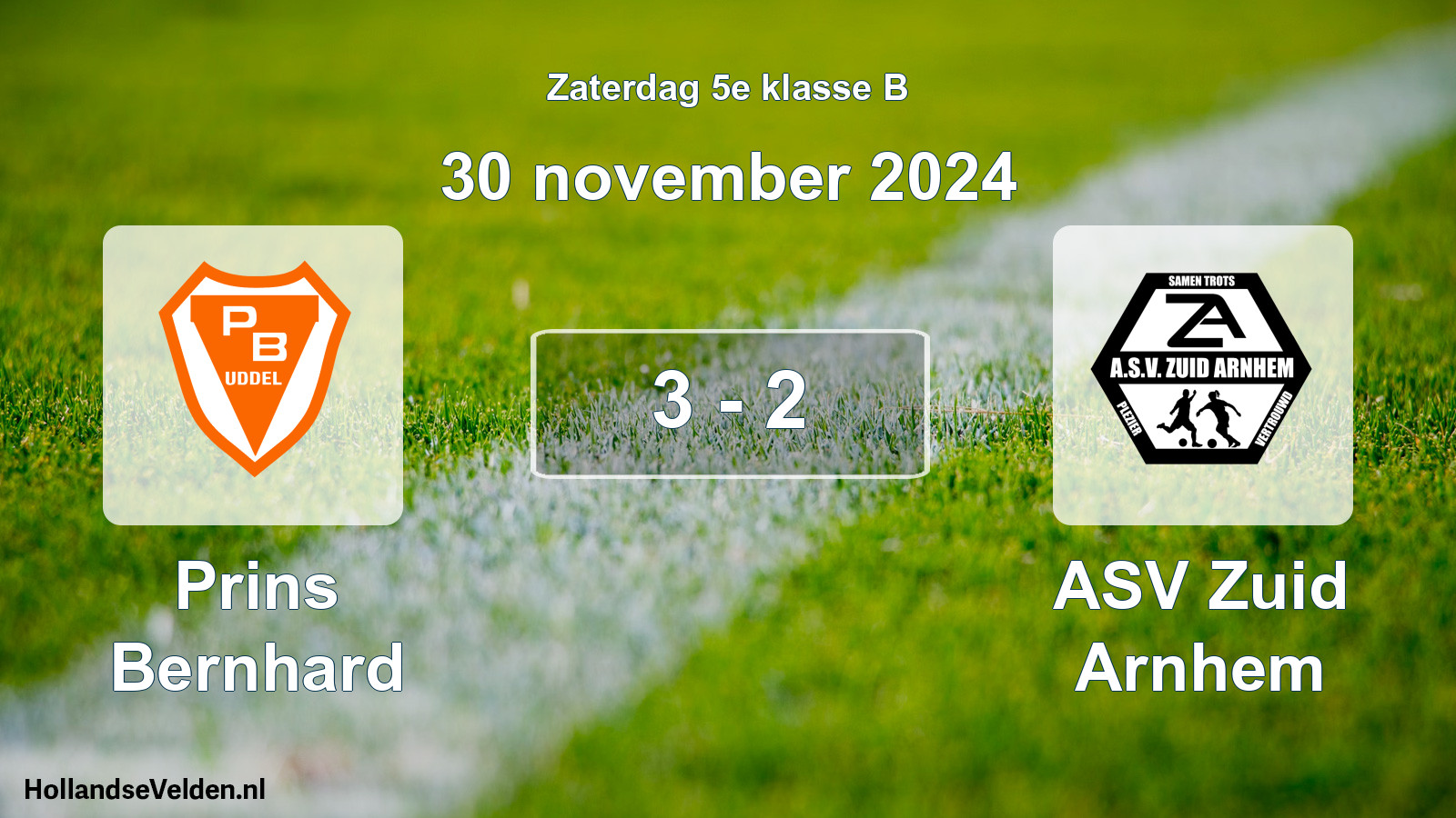 Total number of matches played: Prins Bernhard - ASV Zuid Arnhem 3 - 2 (30 November 2024)