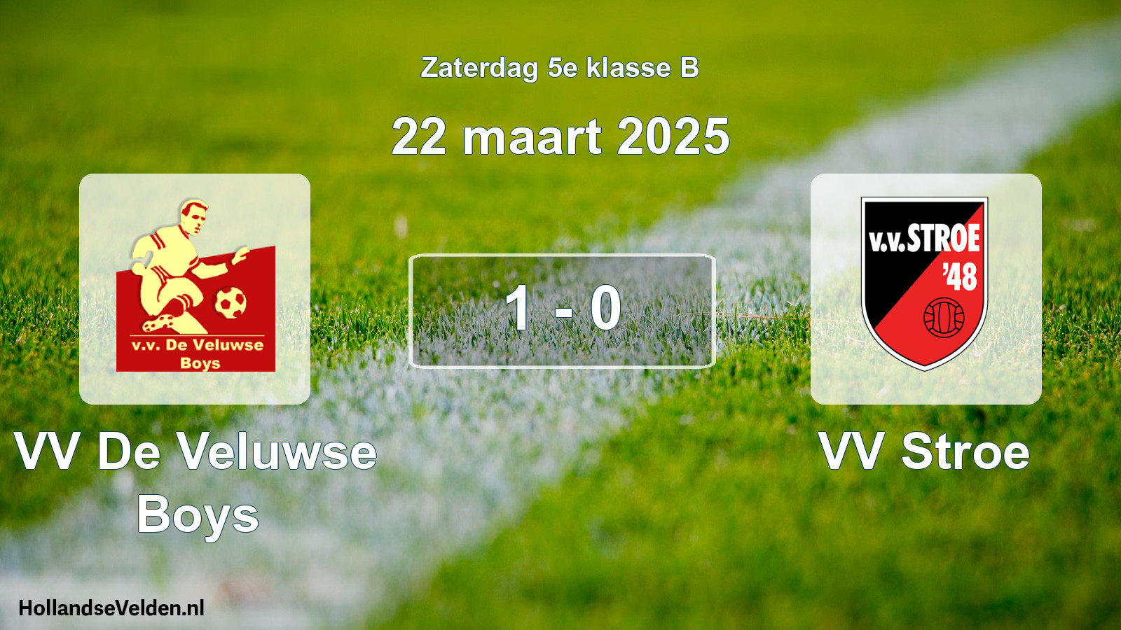 Total number of matches played: VV De Veluwse Boys - VV Stroe 1 - 0 (22 March 2025)