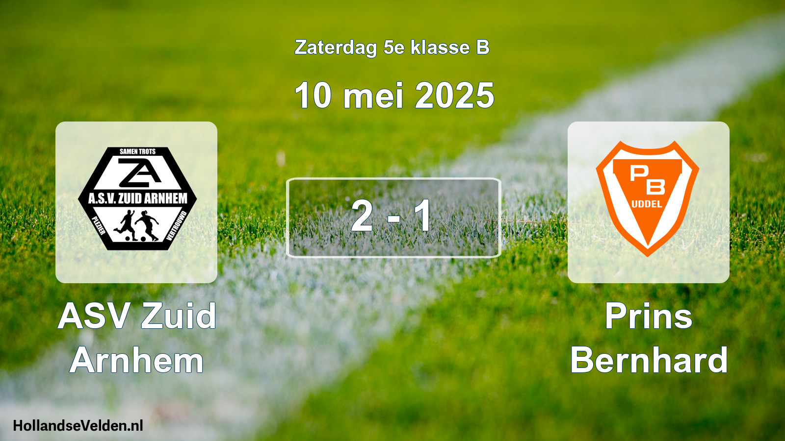Total number of matches played: ASV Zuid Arnhem - Prins Bernhard 2 - 1 (10 May 2025)