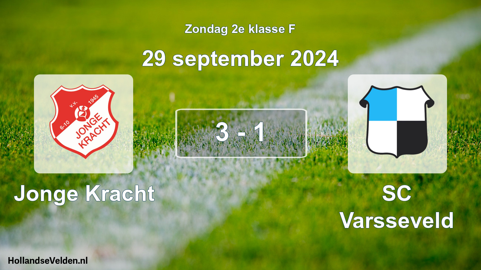 Total number of matches played: Jonge Kracht - SC Varsseveld 3 - 1 (29 September 2024)