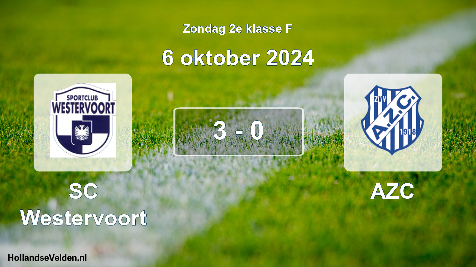 Total number of matches played: SC Westervoort - AZC 3 - 0 (6 October 2024)