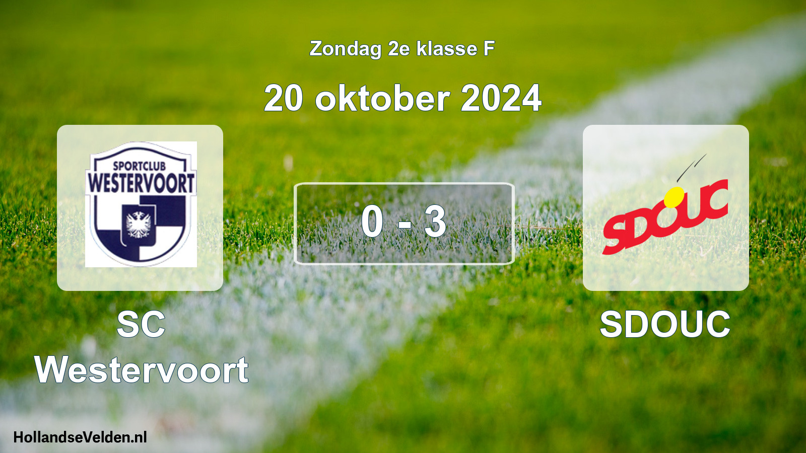 Total number of matches played: SC Westervoort - SDOUC 0 - 3 (20 October 2024)